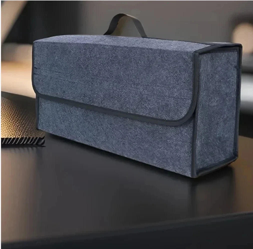 Car Storage Bag Car Trunk soft Organizer Felt Storage Box Accessories Large Anti Slip Compartment Boot Storage Organizer Tooll