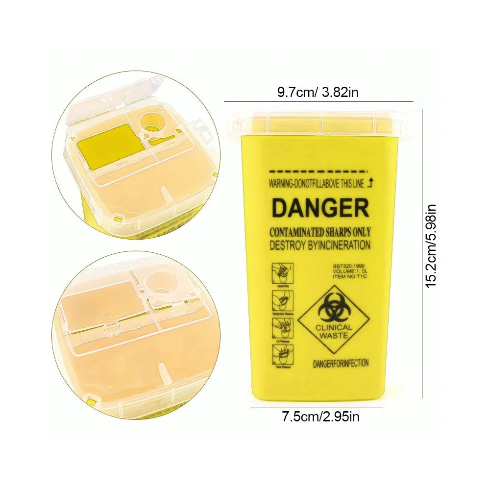 Tattoo Artist Waste Box Plastic Medical Supplies Container Tattoo Piercing Needles Disposal Sharps Container tattoo supplies