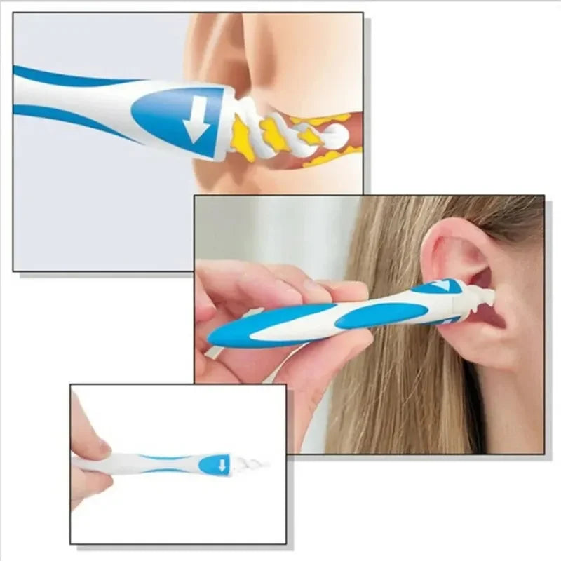 Ear Wax Remover Tool Ear Cleaner with Soft Silicone 16 Replacement Tips Simply To Grab Extract Earwax