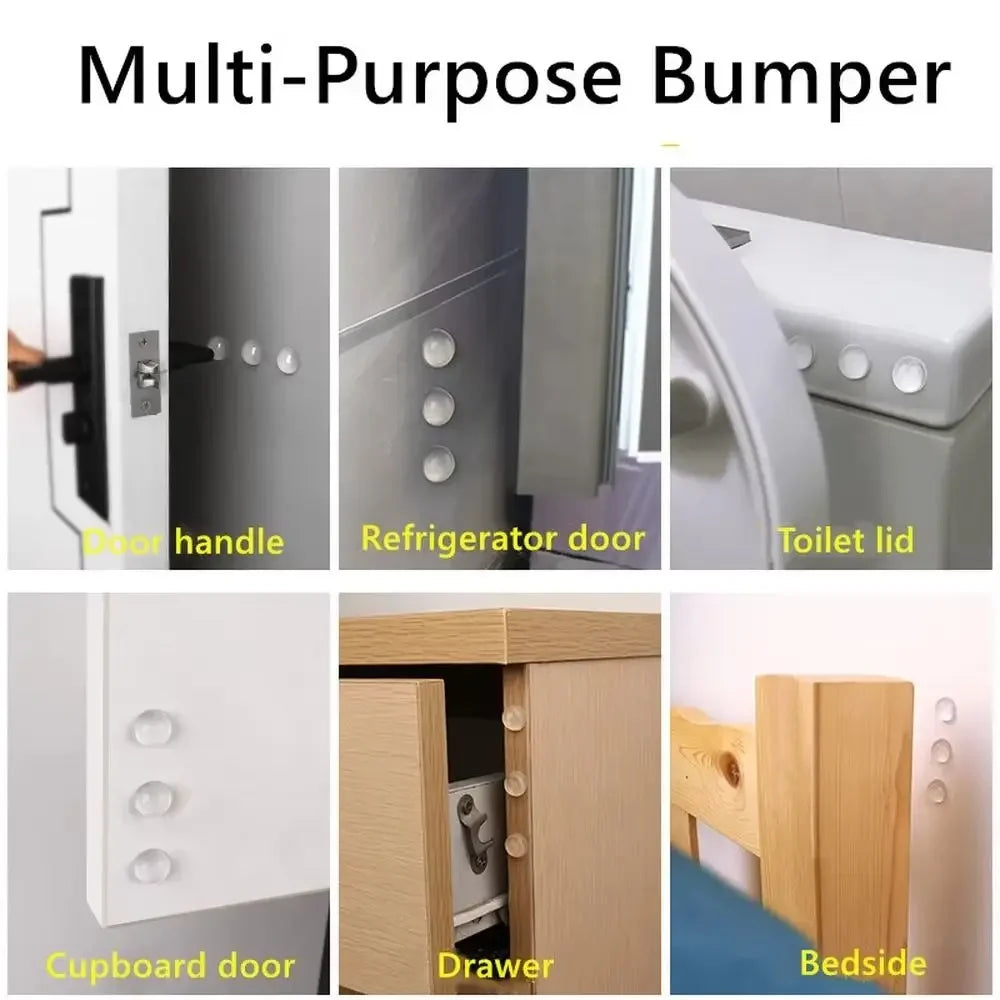 Silicone Self-Adhesive Clear Round Bumper Pads, Cabinet Door Sound Dampening Buffers, Furniture Silent Rubber Stoppers