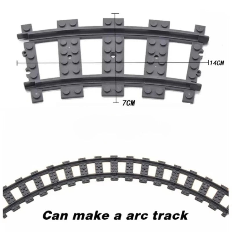 Building Block Track Elevated Bridge Double-layer Crossed Straight Rail Curved Rail Soft Rail Support Accessories Assembly Toy