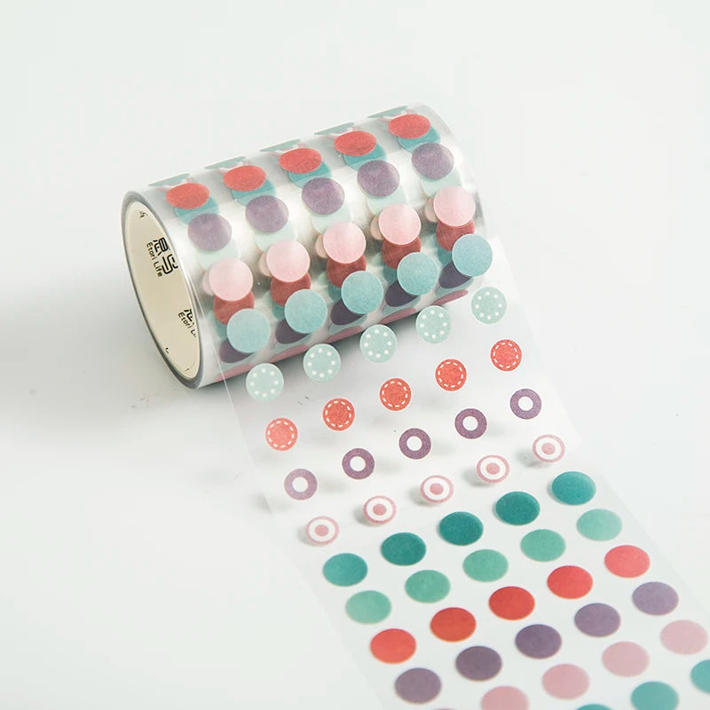 60mm*3m Dot Washi Tape for Diary Scrapbooking DIY Deco Junk Journal Creative Stationery School Supplies Masking Tapes