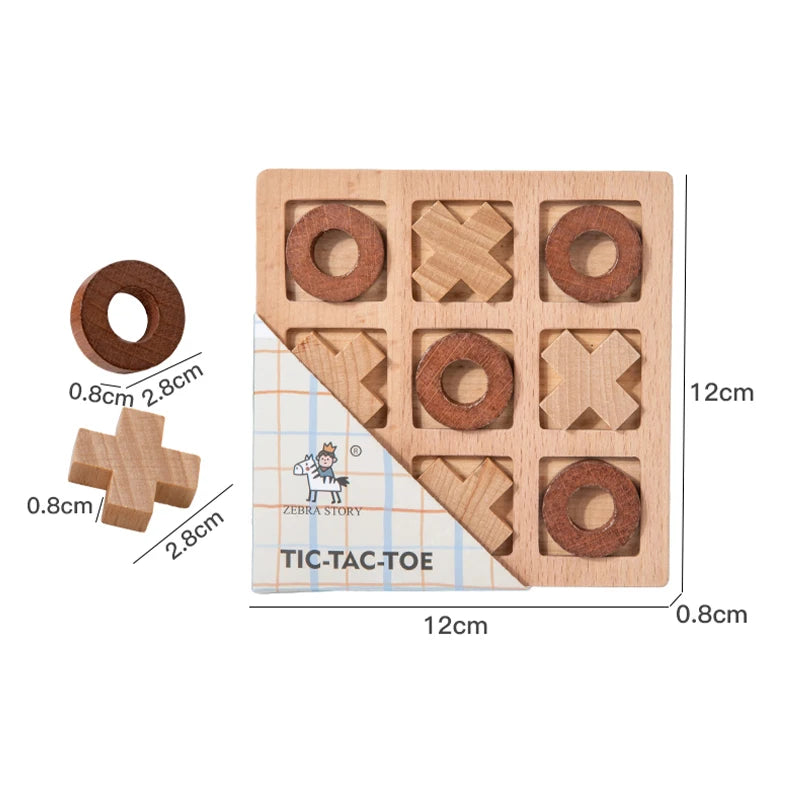 Montessori Play Game Wooden Toy Mini Chess Interaction Puzzle Training Brain Learing Early Educational Toys For Children Kids