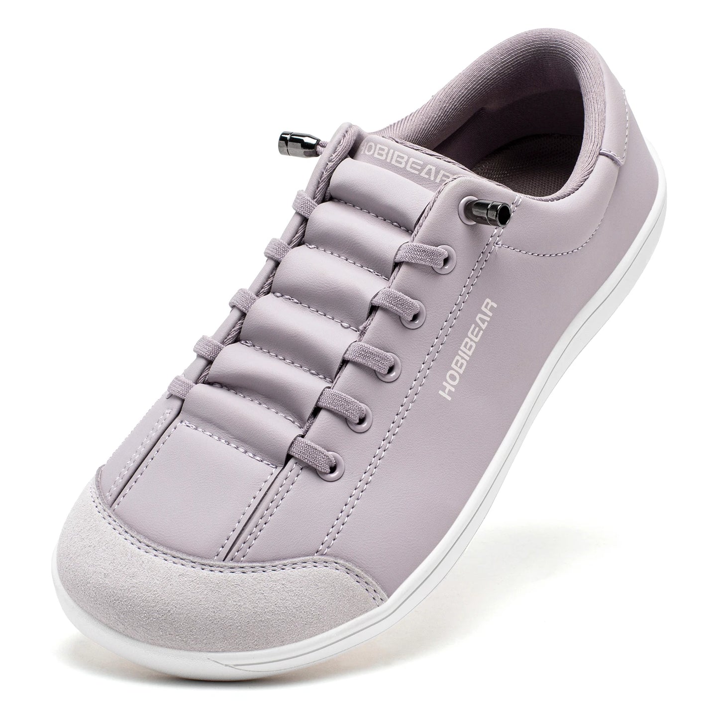 HOBIBEAR Unisex Barefoot Wide Toe Shoes Women Men Artificial Leather Minimalist Sneakers Adjustable Slip On Walking Shoes