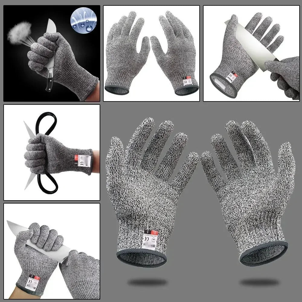 Hot Level 5 Protection Safety Anti Cut Gloves High-strength Kitchen Cut Resistant Gloves For Fish Meat Cutting Safety Amagi