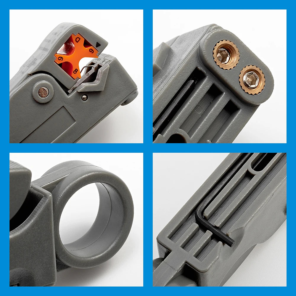 1PCS Ethernet Cable Stripper RJ45 Cat5 Cat6 Network Hand Tool Pliers Line UTP FTP Coax Coaxial Cutter Wire Stripping Tool