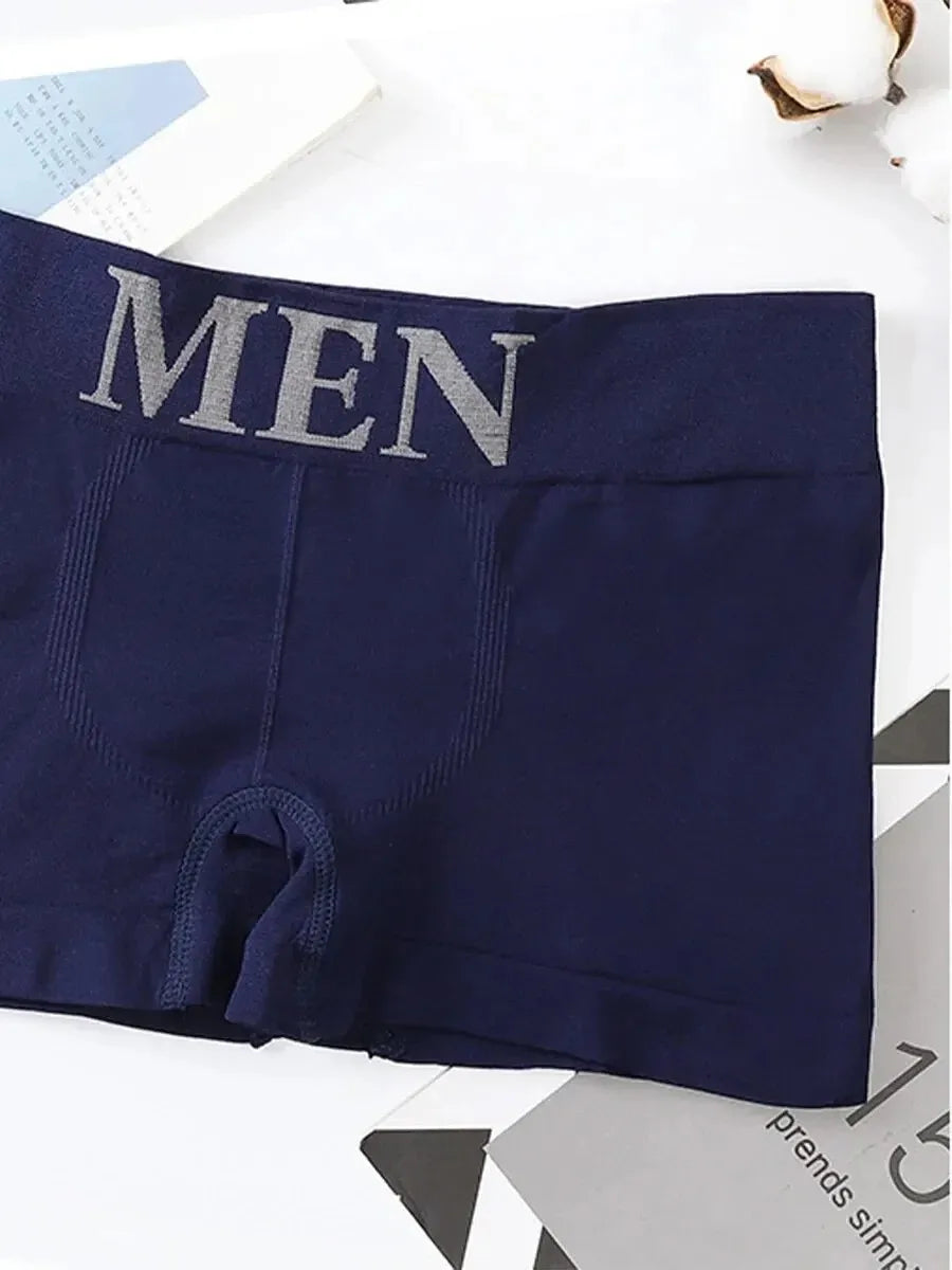 Lot de 5 Boxers Confortables pour Hommes, Couleur Unie, Haute Élasticité, Respirants