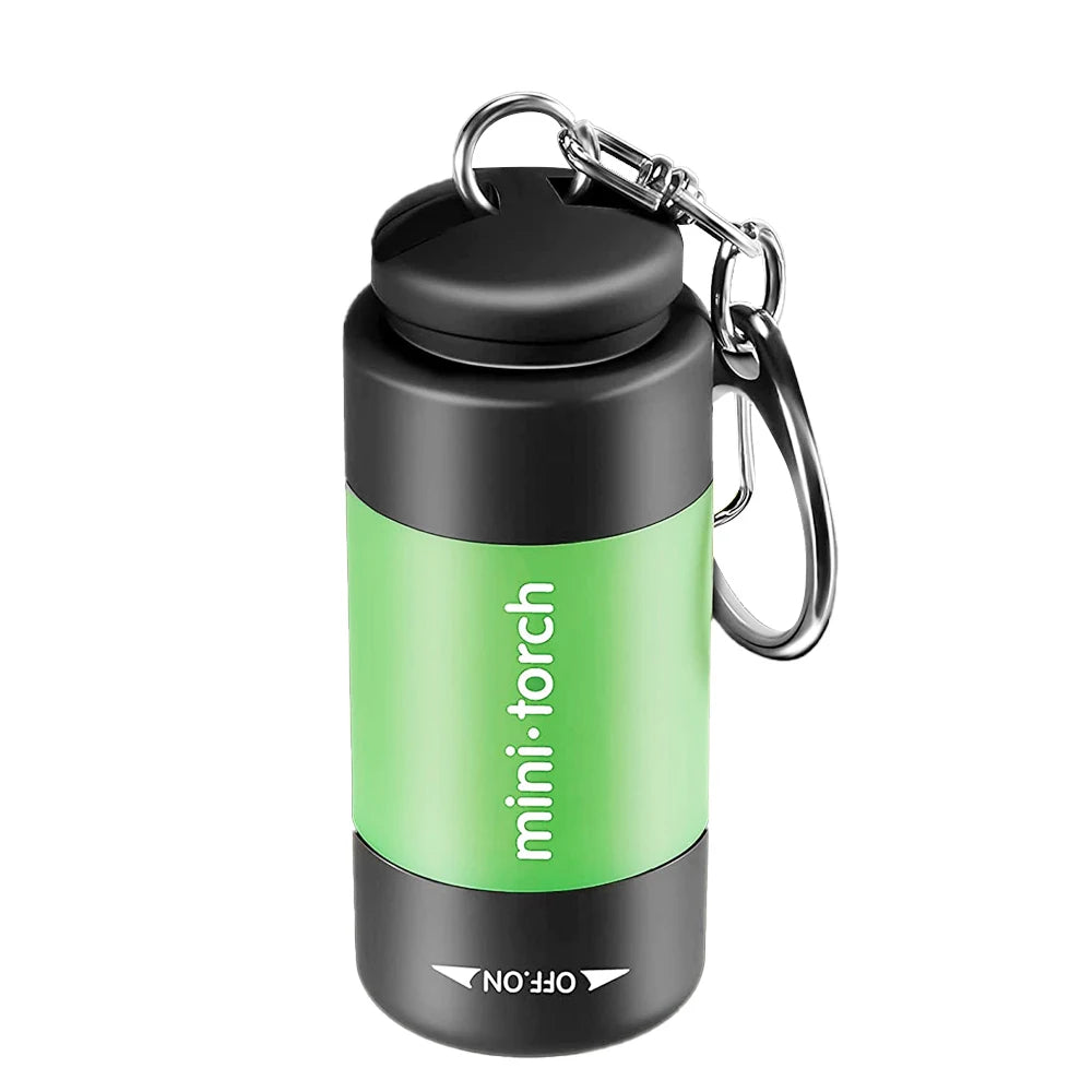 USB Rechargeable LED Multifunctional Strong Light Pocket Keychain Flashlight Waterproof Outdoor Hiking Camping Mini Flashlight