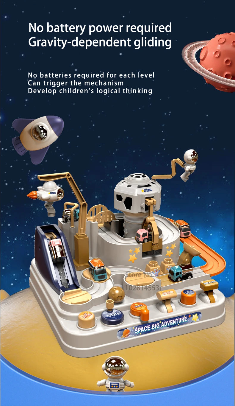 Racing Rail Car Model Space Aerospace Animals Educational Toys Children Train Track Adventure Brain Mechanical Interactive Game - Shoppiline