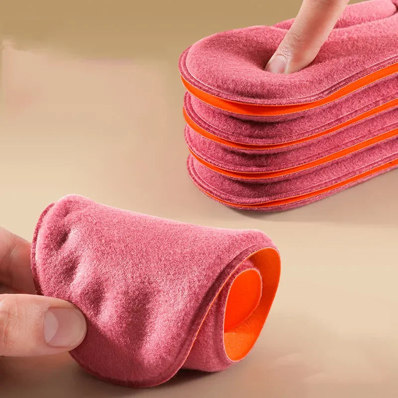 4D Massage Warme Stapel Schuhe Einlegesohlen Superweiche Latex Sportschuheinlagen für Füße Laufen Basketballschuhsohle Fußgewölbestütze Orthopädisch