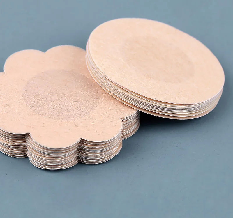 100Pcs Nipple Sticker Disposable Invisible Chest Sticker Non-woven Bra Breast Patch Bra-less Pasties Pad Nipple Cover Stickers