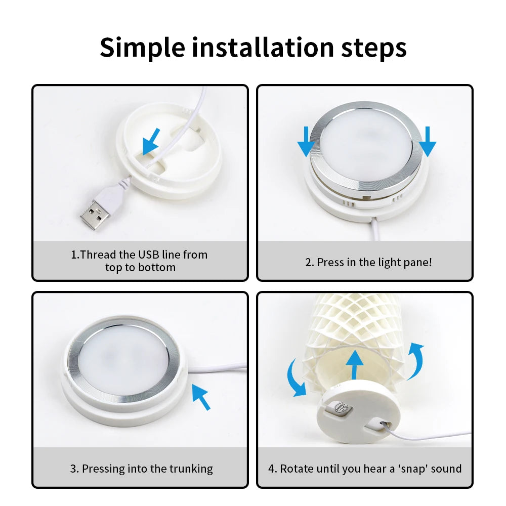 For Bambu Lab Led Lamp Kit 001 3D Printing DIY Model LED Lamp Kit 3D Printing Parts Led Lamp Kit 001 Rechargeable For Bambu Lab