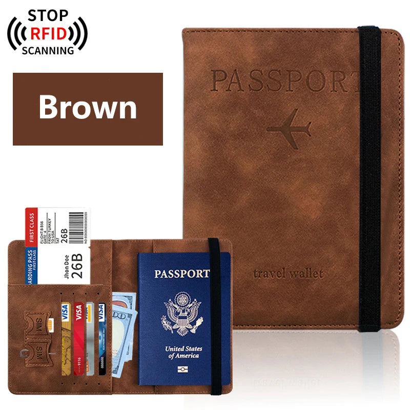 Reisepasshülle für Reiseutensilien Reisepass-Brieftaschen-Etui für Reisezubehör, Reisepassbuchhüllen für Damen/Herren