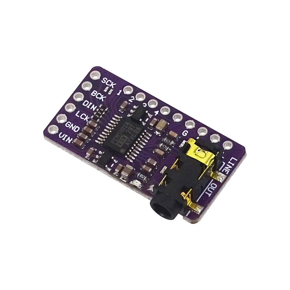Interface I2S PCM5102A DAC Décodeur GY-PCM5102 Module Lecteur I2S pour Raspberry Pi Format pHAT Carte Audio Numérique PCM5102