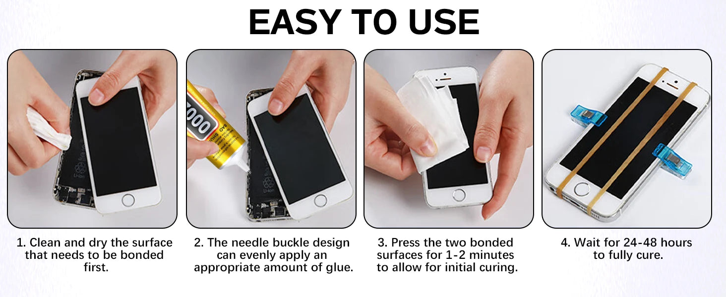 15ML 50ML 110ML B-7000 Clear Contact Phone Repair Adhesive Universal Glass Plastic DIY Glue T7000 with Precision Applicator Glue - Shoppiline