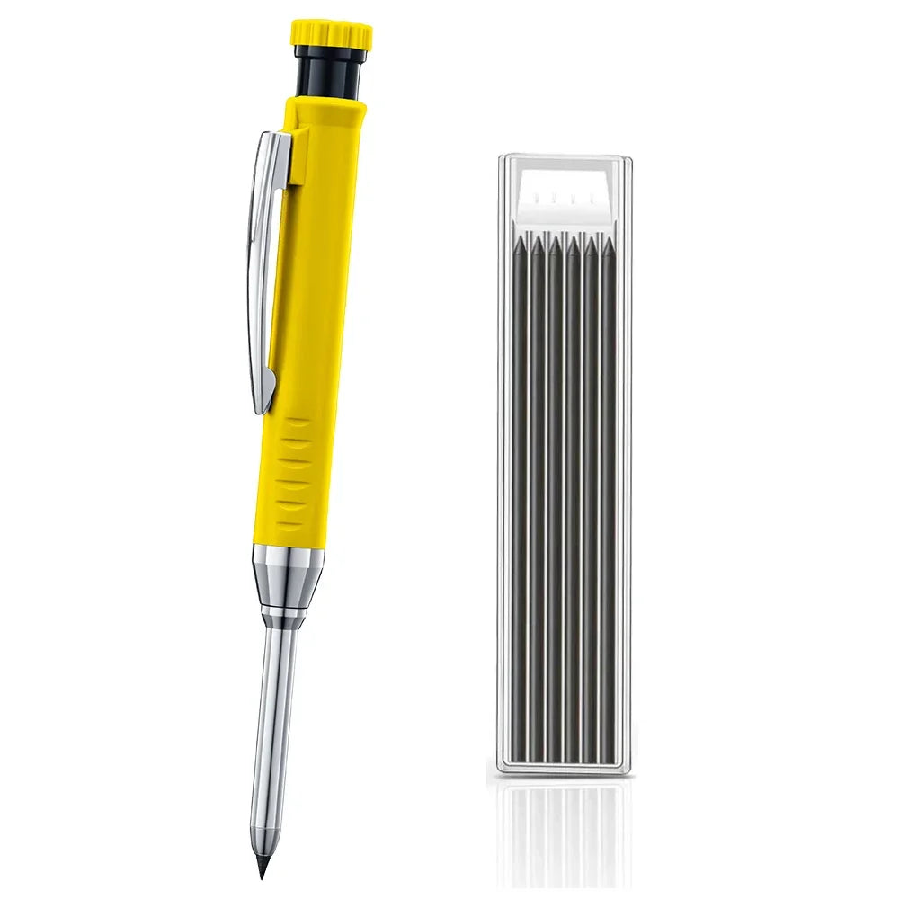 Woodworking Mechanical Pencil Set, Deep Hole Marking and Drawing, 2.8mm Reliable and Durable Lead, for Carpenters Engineering