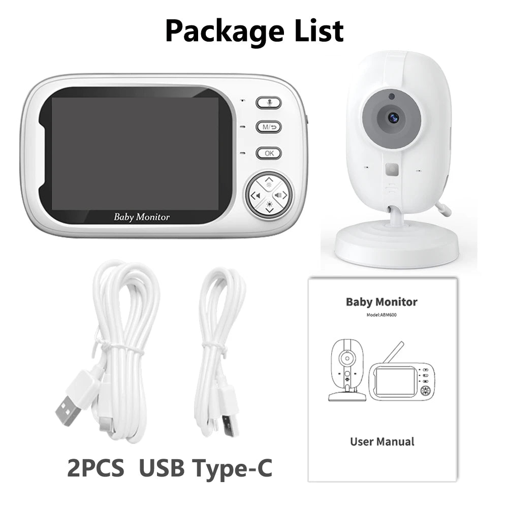 Cdycam New 3.5 inch Wireless Video Baby Monitor Night Vision Temperature Monitoring 2 Way Audio Talk Baby Nanny Security Camera - Shoppiline