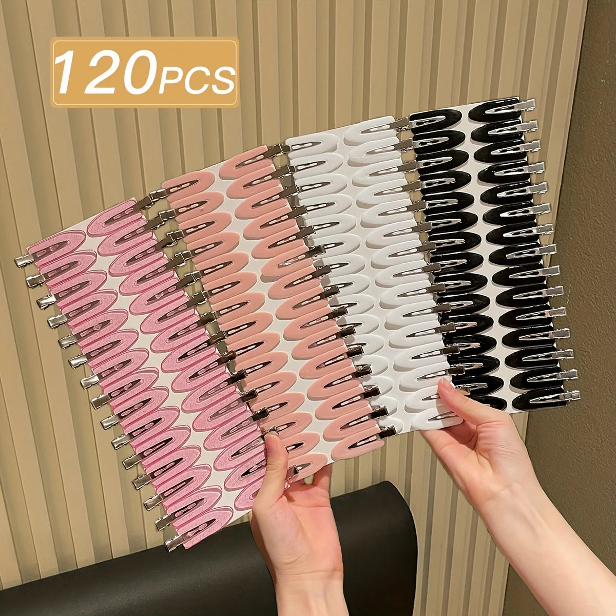 30/120Pcs Women's Model, Solid Color Fashionable and Simple, Cute and Sweet Hair Clip, Suitable for Use with Bangs and Side