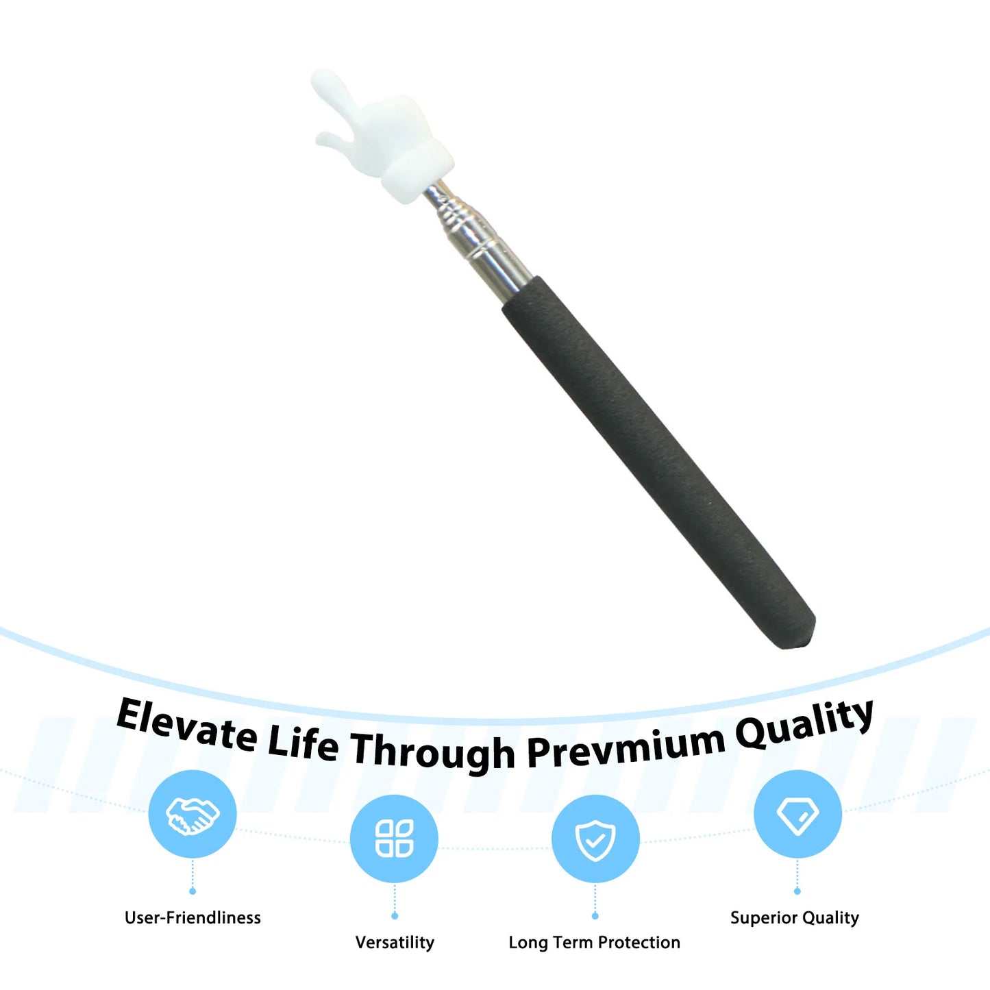 Etractable Teaching Stick Finger Design Whiteboard Pointer Handheld Presenter Finger Reading Stick Telescopic Rod Teaching Tool