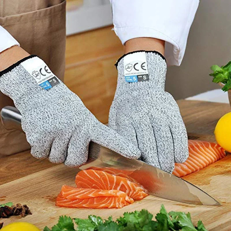 Hot Level 5 Protection Safety Anti Cut Gloves High-strength Kitchen Cut Resistant Gloves For Fish Meat Cutting Safety Amagi