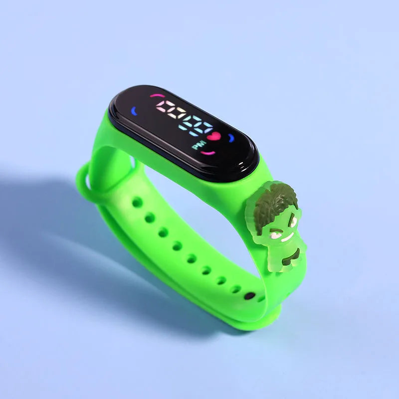 Mode Mickey Kinderuhren für Mädchen Elektronisches Armband Sport Touch LED Spiderman Puppe Kinderuhr Frauen Wasserdichte Uhr