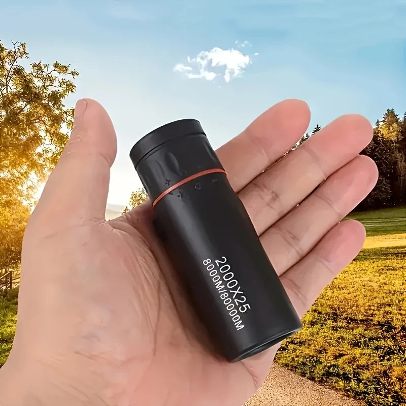 Monoculaire télescope HD 2000X25, compact et portable, idéal pour les voyages, la randonnée, la pêche, le camping, l'observation des étoiles, les concerts et l'observation des oiseaux