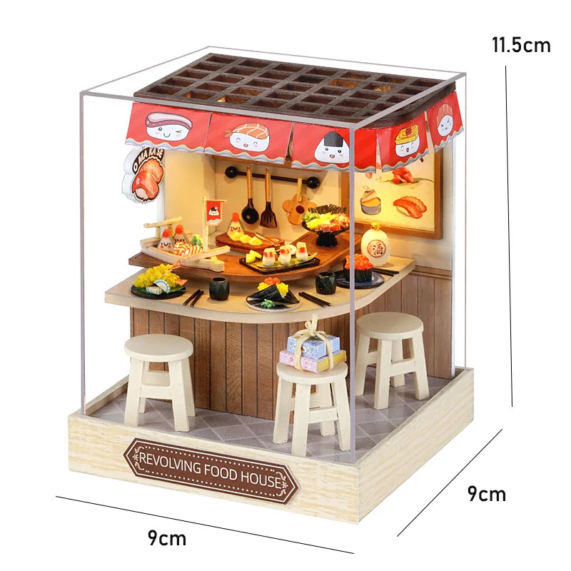 Kitten Mini Doll House 3D Puzzle Assembly Model Building Kit Creative Room Bedroom Decoration With Furniture Wooden Crafts Gifts - Shoppiline