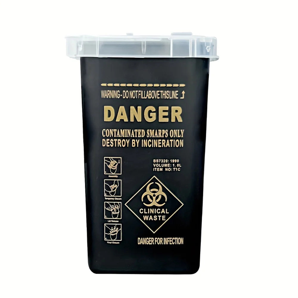 Tattoo Artist Waste Box Plastic Medical Supplies Container Tattoo Piercing Needles Disposal Sharps Container tattoo supplies