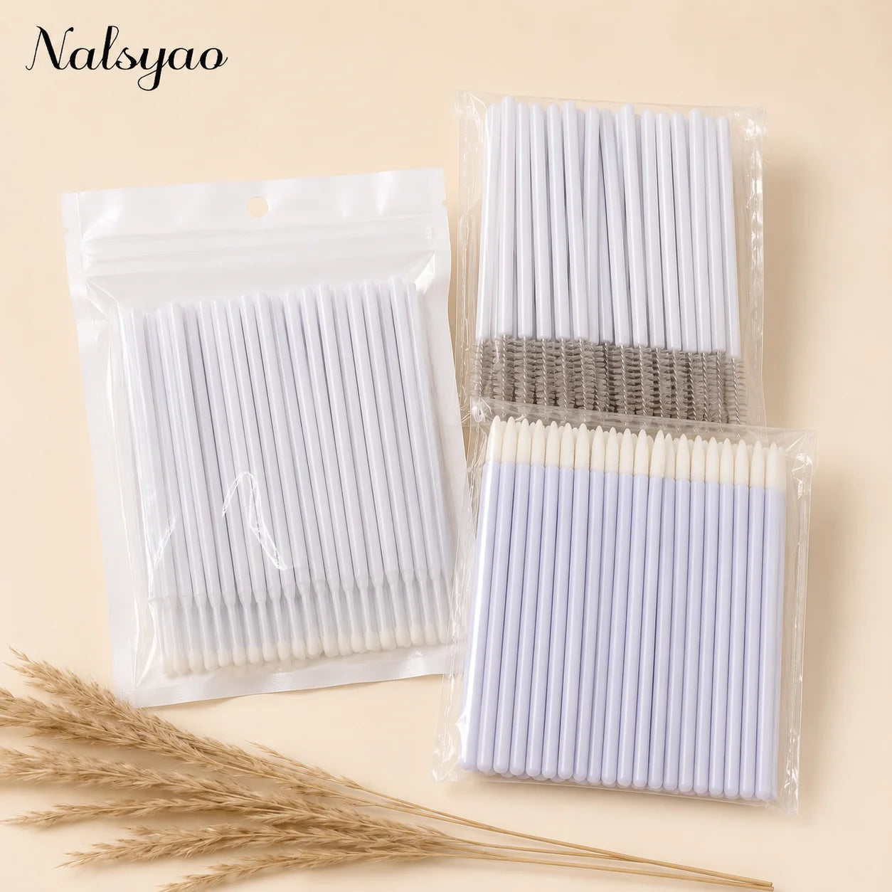 200pcs Eyelash Extension Special Eyelash Removal Brush Micro Brush Eyelash Brush Lipline Cotton Brush for Eyelash Extension Tool