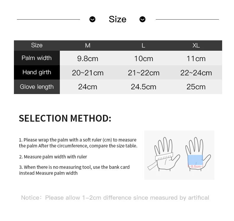 Outdoor Sports Autumn Winter Cycling Gloves Men Splash Proof Warm Windproof Touchscreen Anti-slip Motorbike Gloves Men Black