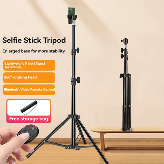 360°Adjustable Scalable Bluetooth Selfie Stick Multi-functional Phones Camera DV Holder Live Video Recording Wireless brackets - Shoppiline