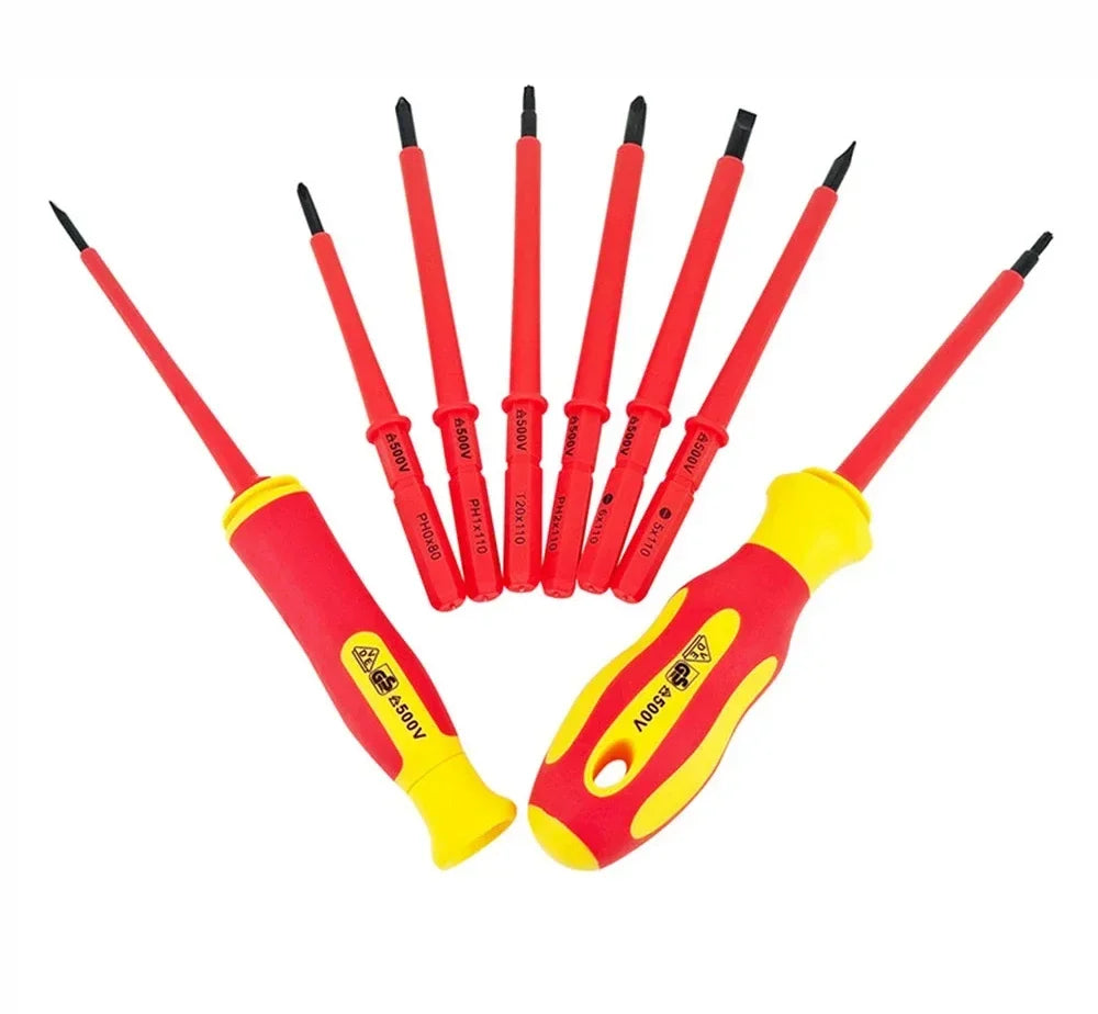 New Hexagonal Screwdriver Insulated Electrician Screwdriver High Hardness Set Magnetic Cross Word Shaped Plum Blossom
