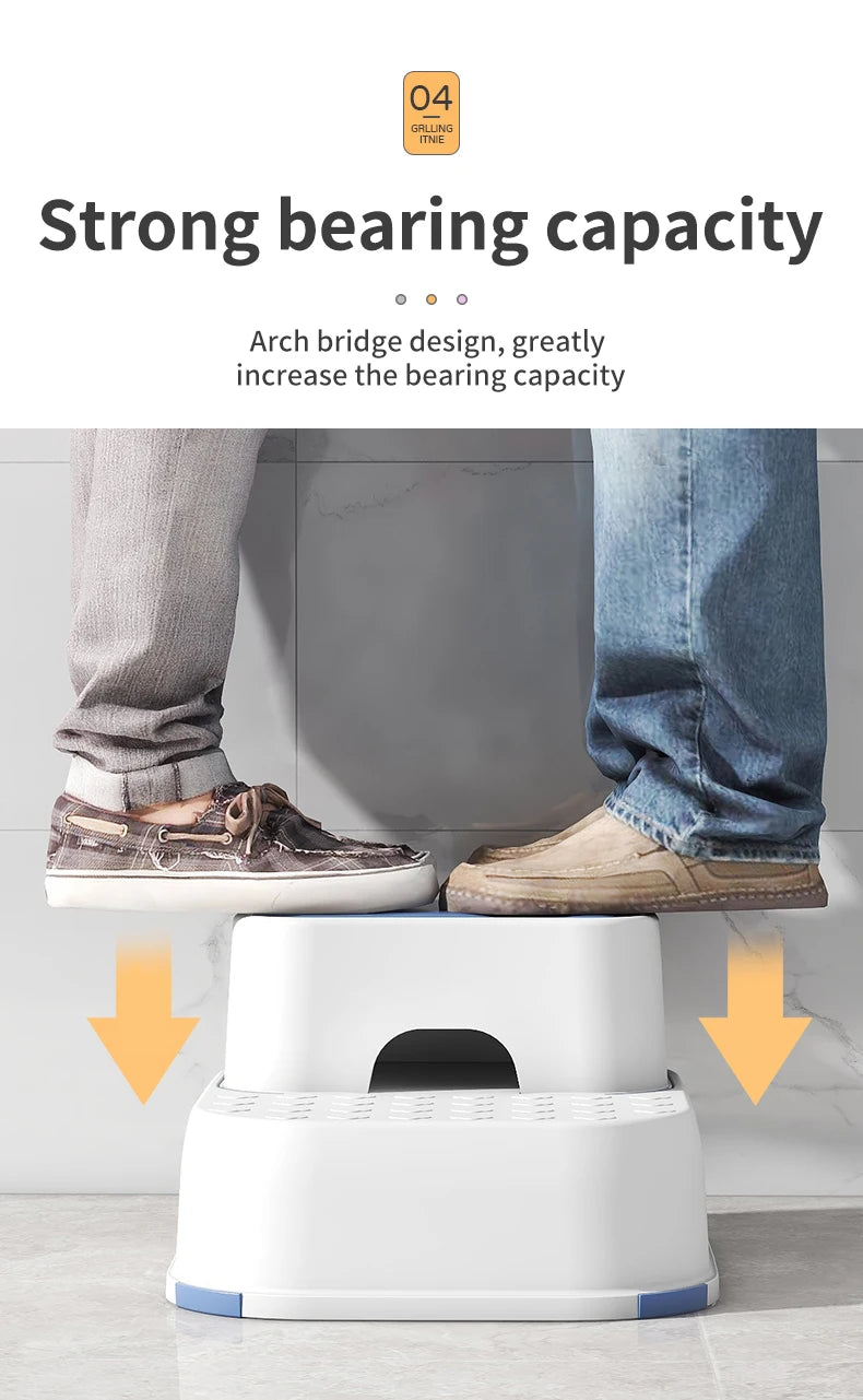 WORTHBUY Kid Step Stool Bathroom Non Slip Safety Training Stool Washing Step Stools For Children Living Room Bathroom Furniture