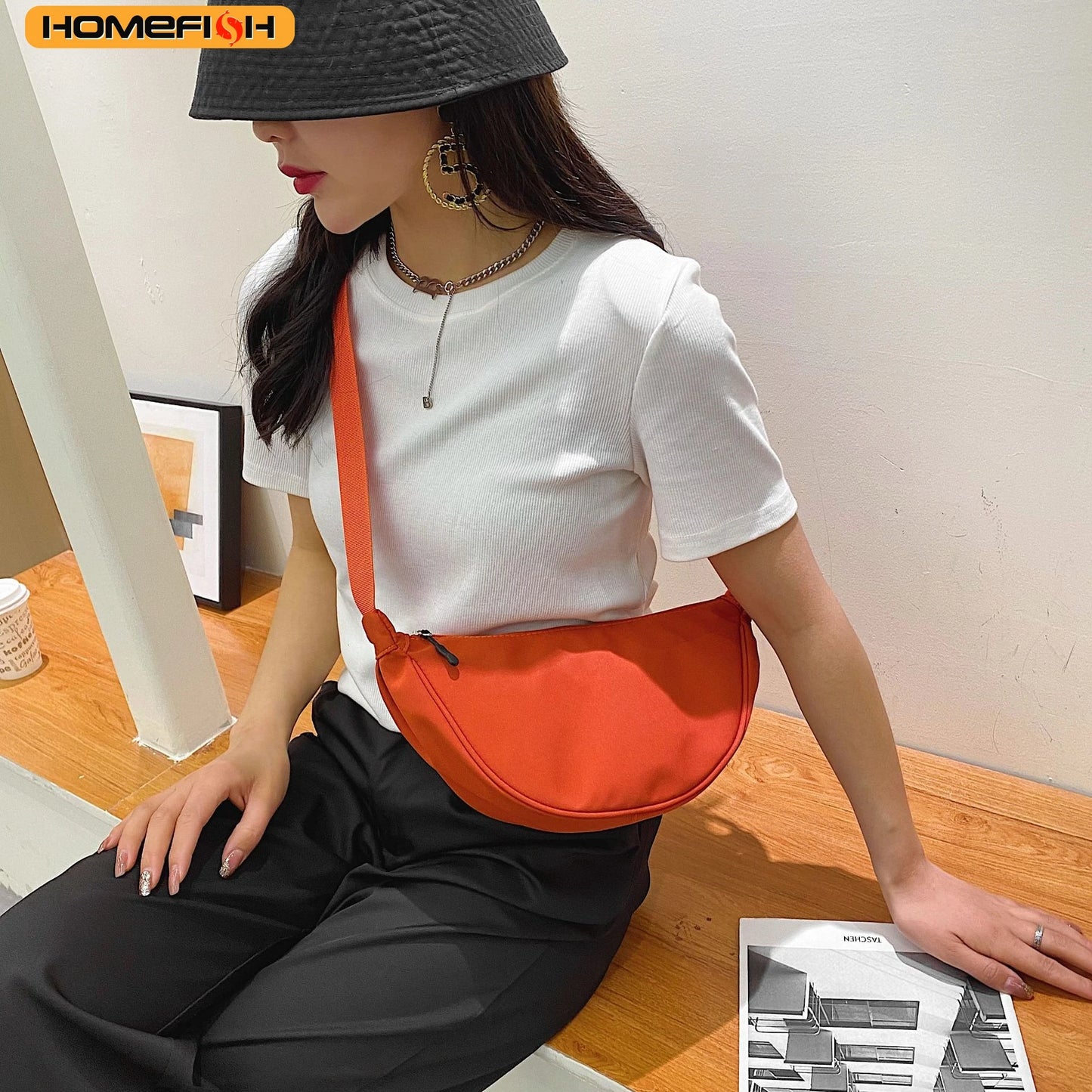 HOMEFISH Daily Laptop Shoulder Crossbody Bag, Multi-purposes Casual Messenger Book Bag
