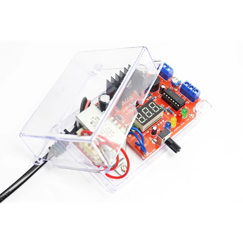 Electronic DIY LM317 Adjustable Voltage Regulated Kit DC Step-down Power Supply Making Parts With Case Soldering Assembly 220V - Shoppiline