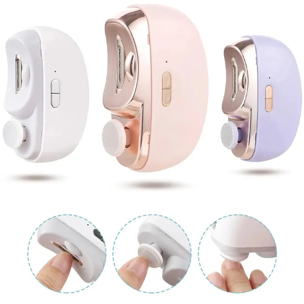 2-en-1 Coupe-ongles électrique, manucure anti-éclaboussures, tondeuse à ongles pour bébé, ciseaux pour les doigts et les orteils, outils de coupe pour ongles épais