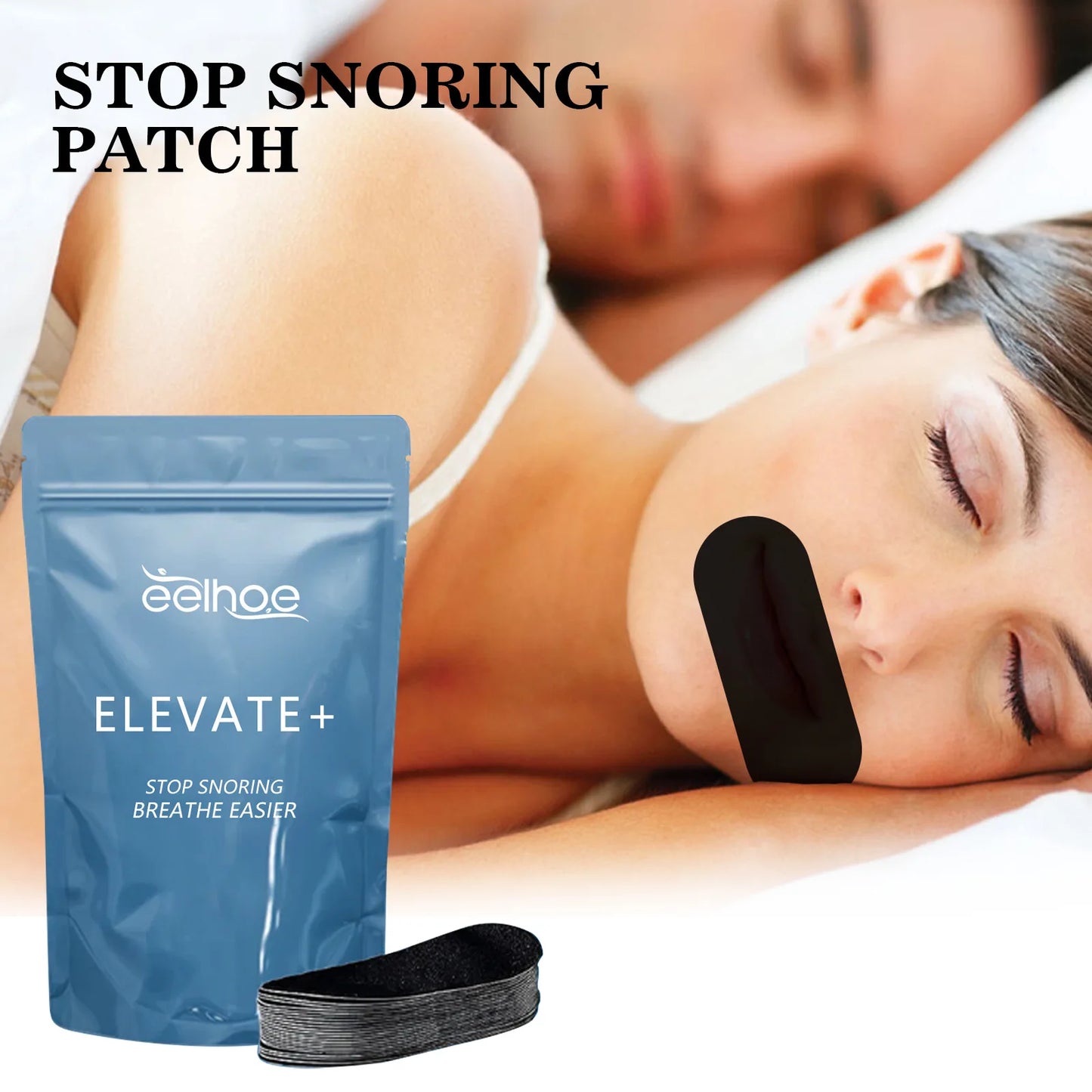 Autocollant anti-ronflement pour un meilleur sommeil, améliore la respiration buccale, réduit le ronflement, ruban correcteur de bouche pour adultes pendant le sommeil nocturne.