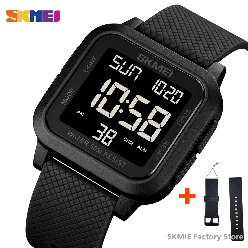 SKMEI 1894 Sport Electronic Watch for Men Shockproof Waterproof Countdown Mens Wristwatch Military Alarm Clock 1960 Reloj Hombre