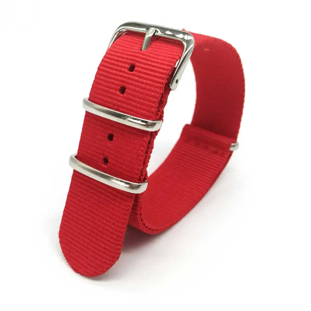 Sport-Nylon-Uhrenarmband für Damen und Herren, Uhrenarmband 18 mm 20 mm 22 mm, Army Sportarmband, Textil-Nylon-Armband, Schnallengürtel