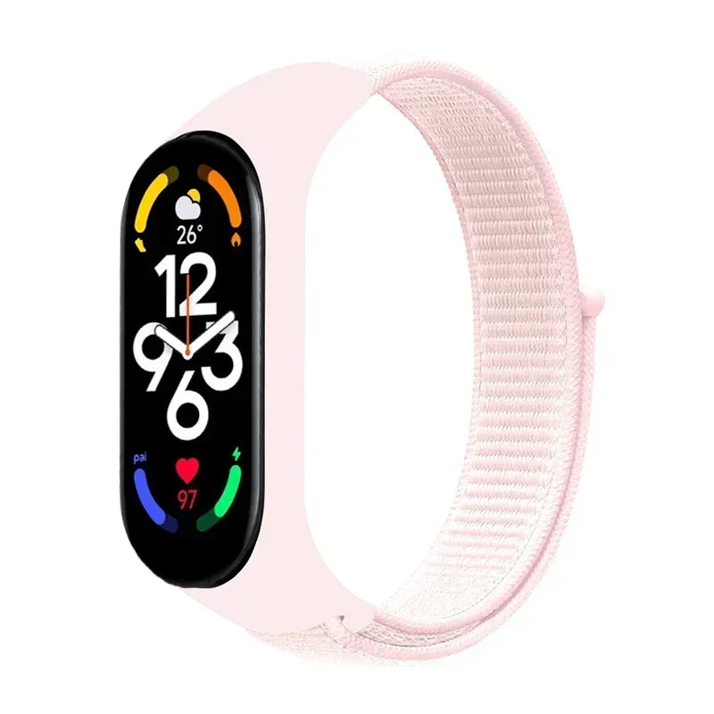Nylon loop Mi band 4 5 6 Strap Replacement Soft Adjustable Wrist Watchband Pulsera correa For Xiaomi Mi band 3 4 5 6 7 Bracelet