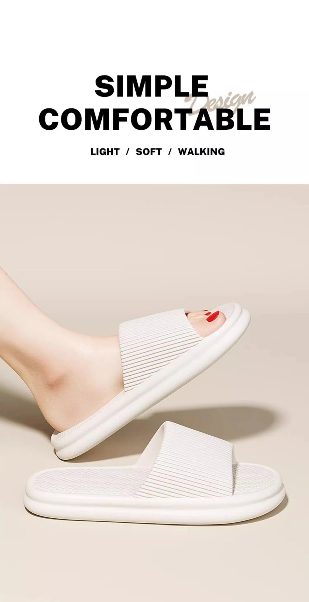 Summer Lovely Solid Color Home Slippers For Women Men Non-slip EVA Bathroom Slides Females Concise Light Sandals Couples Shoes