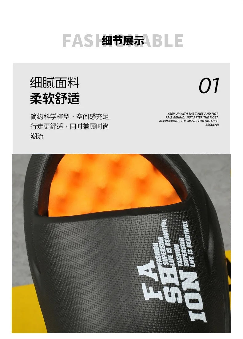 New Summer Man Massage Slippers 2026 Indoor Outdoor Beach Sandals Soft Bottom Casual Slippers Male Flip Flops Mens Sandals