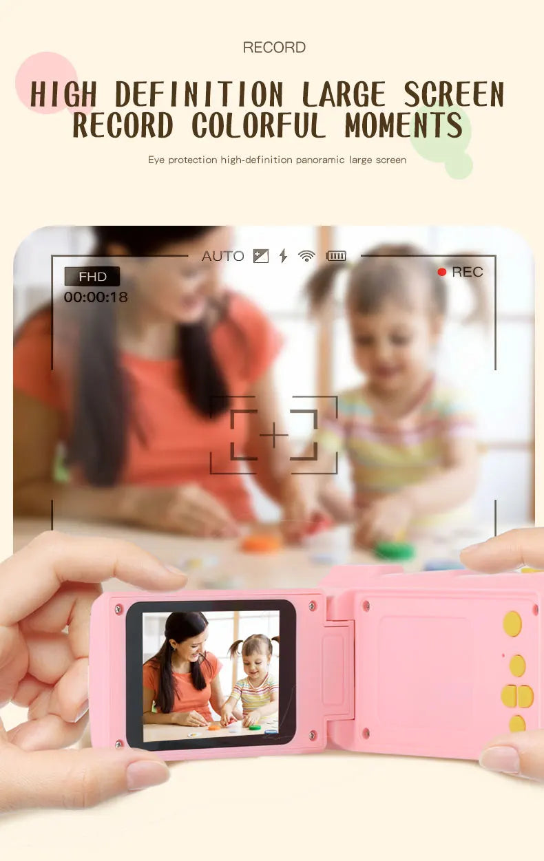 Kids Video Camcorder 1080P 20 MP High Resolution Portable Mini Digital Camera with 2.4 Inch Large Display Screen Birthday Gifts - Shoppiline