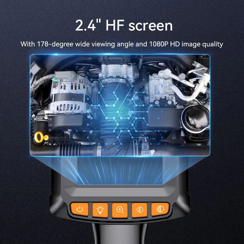 Industrial Endoscope Camera 4.3 "Single Dual Lens HD 1080P Car Inspection Borescope IP67 Waterproof Sewer Camera With LED - Shoppiline