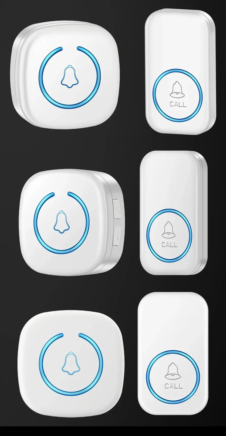 Wireless Doorbell Intelligent Welcome Door Bell 300M/984 FT Remote 60 Songs Melodies Home Smart Doorbell US EU Plug Optional