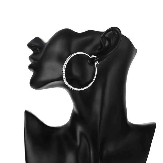 Charms 3CM circle hoop Earrings for Women fashion Pretty wedding party Jewelry Holiday gifts