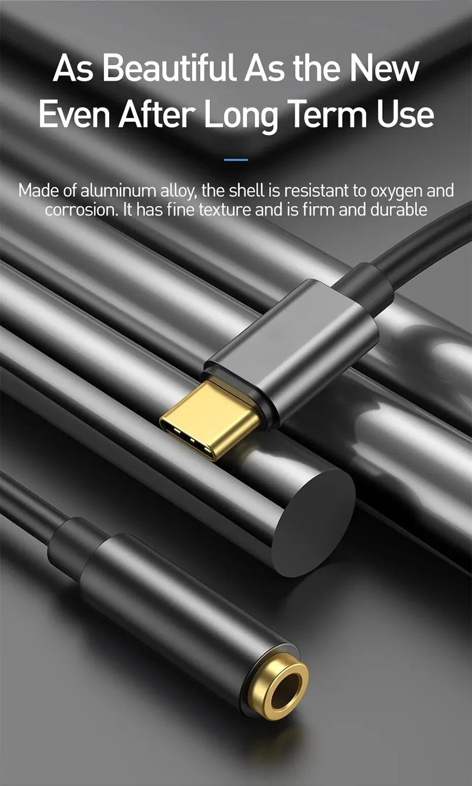 Type C to 3.5mm Earphone Jack AUX USB C Cable Adapter for P40 P30 Pro 10 9 Type C Headphone Audio Adapter