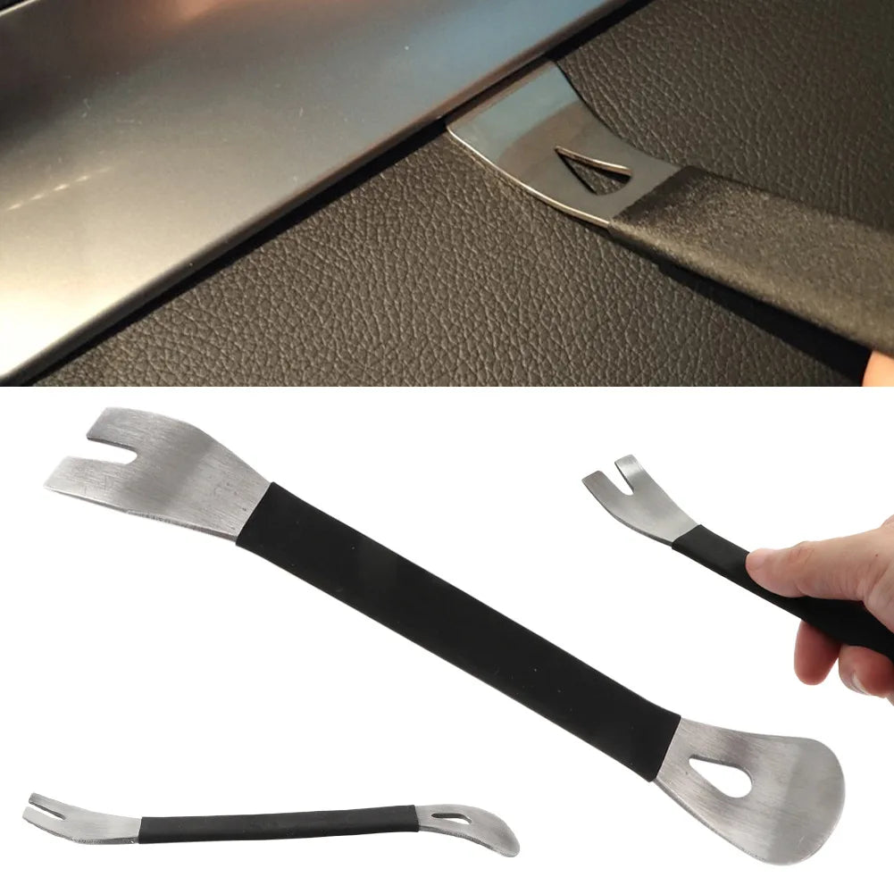 Stainless Steel Car Trim Removal Tool Pry Plate Interior Panel Clip Install Pry Bar