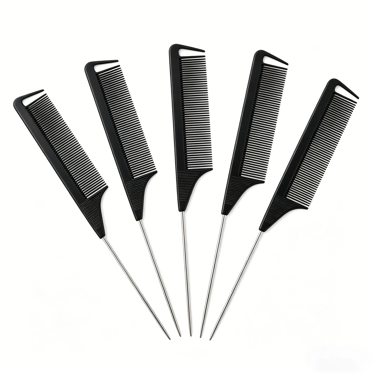 1pcs stainless steel pointed tail hair comb professional hair comb hair brush salon hair styling tool hair comb