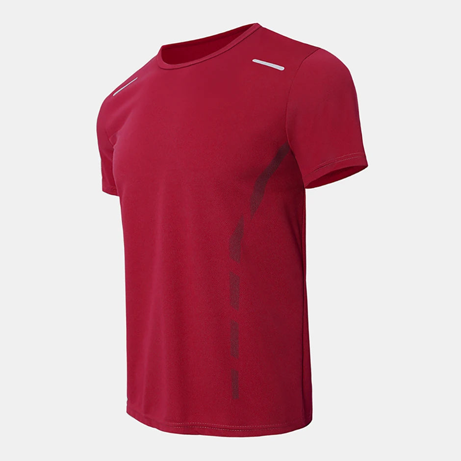 1/4 Pcs Men's Summer Fashion Printing Quick-drying Short-sleeved Youth Leisure Sports Fitness Breathable Top Middle-aged Loose T